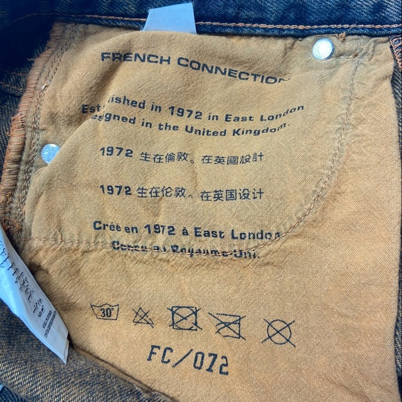 French Connection High Waist Overdyed Denim Shorts Sz 4 - Picture 6 of 11